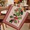 13 x 72 Inch, Printed Holly Christmas Satin Runners,Seasonal Winter Holiday Decoration for Kitchen, Dining Table, and Home Party Decor